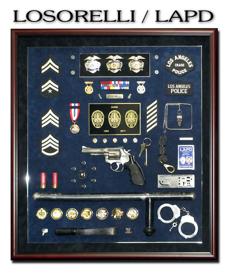 LAPD Police
          Shadowbox from Badge Frame for Losorelli