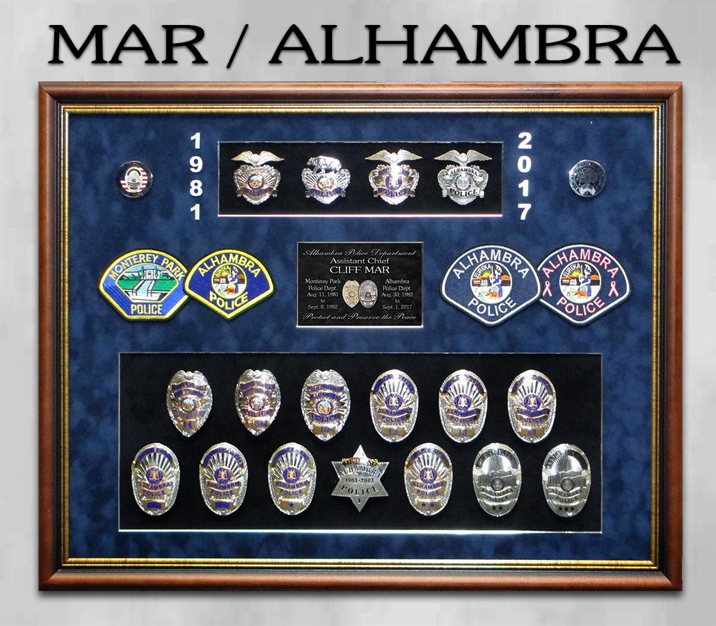 Mar / Alhambra PD retirement presentation from Badge Frame