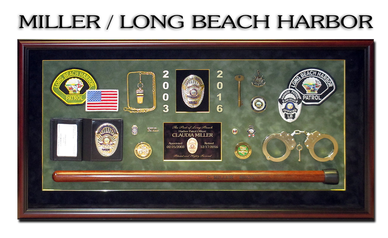 Long Beach Harbor - Miller              Shadowbox from Badge Frame