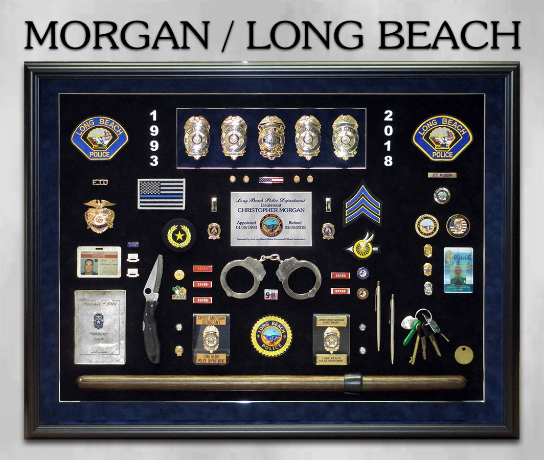 Morgan / Long Beach PD Retirement Presentation from Badge Frame