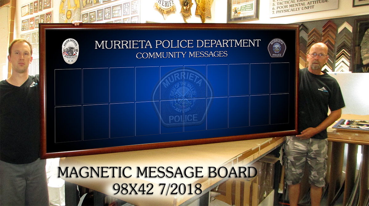 Murrieta PD - Magnetic Message Board