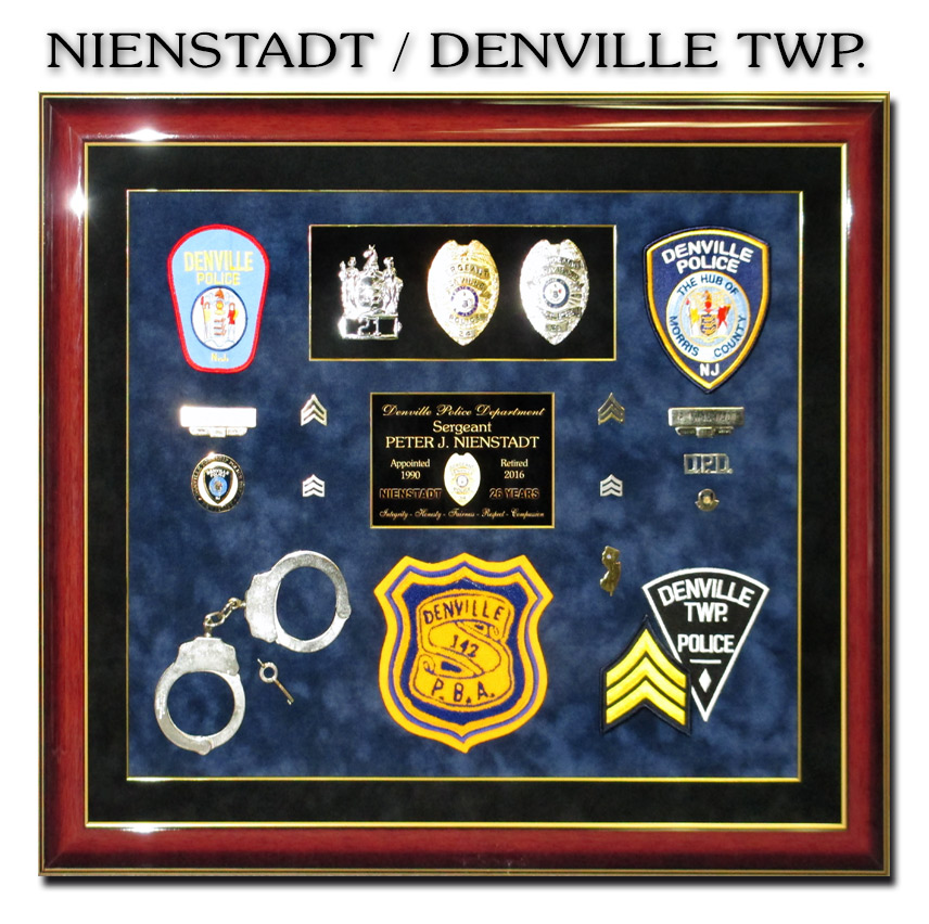 Nienstadt / Denville Twp. PD Police Retirement
              presentation from Badge Frame