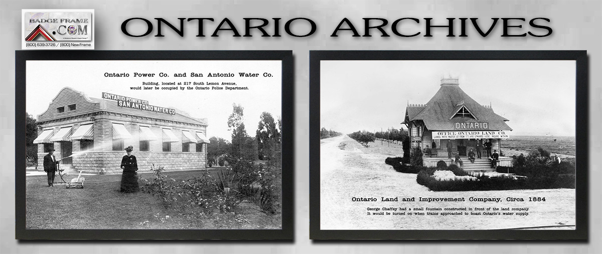 Ontario Archive Photos
          framed in black leather from Badge Frame