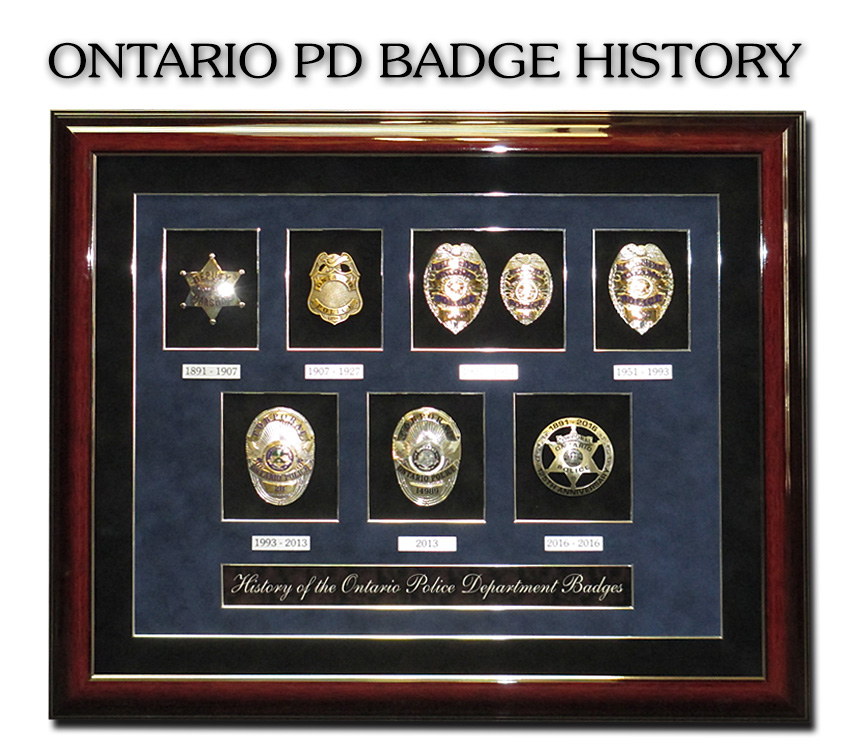 Ontario PD -
          Badge History from Badge Frame