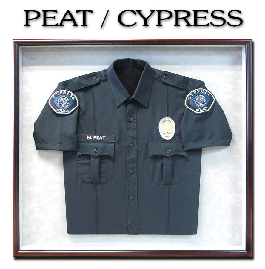 Police Uniform Framed
          by Badge Frame for Peat from Cypress PD