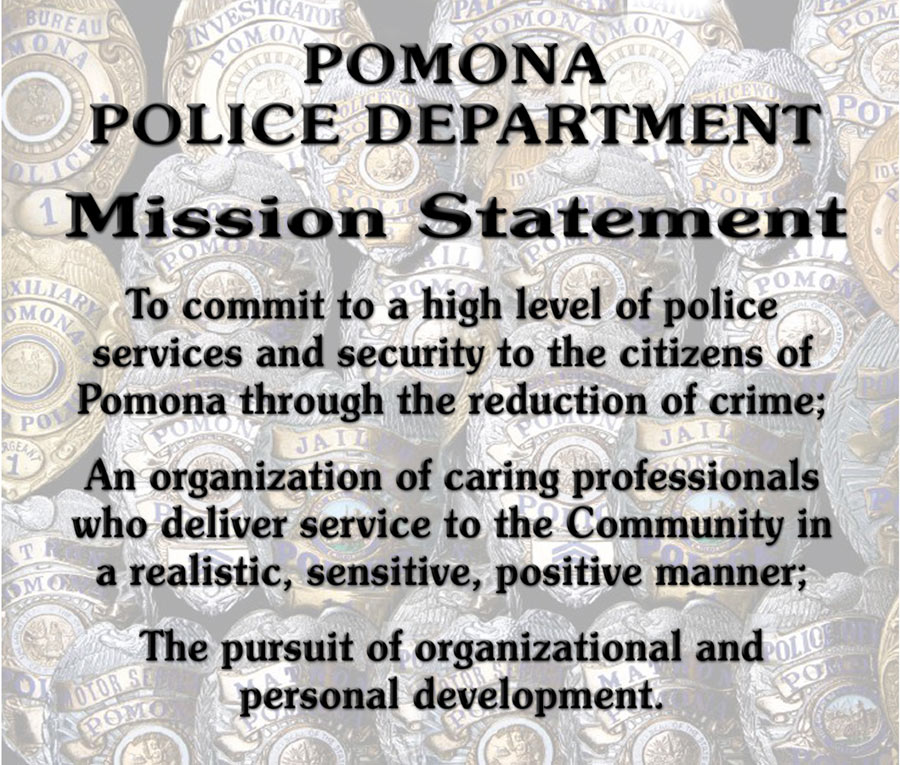 Pomona PD - Mission Statement