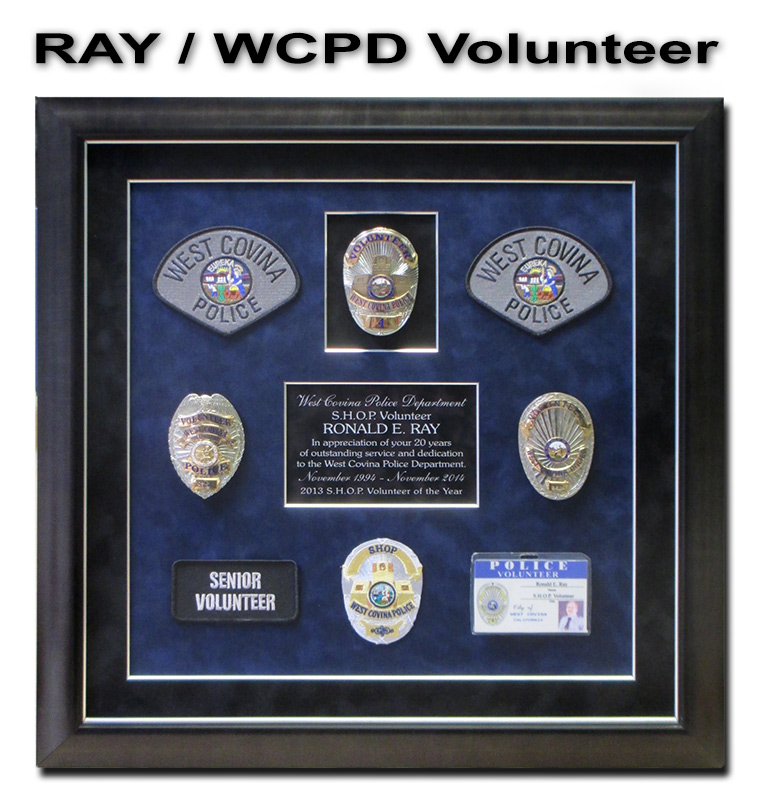 recognition plaques, badge frame, police