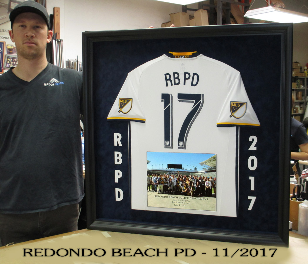 Redondo Beach PD T-Shirt presentation from Badge Frame