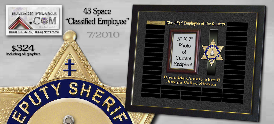 Riverside County
              Sheriff - Perpetual Plaque