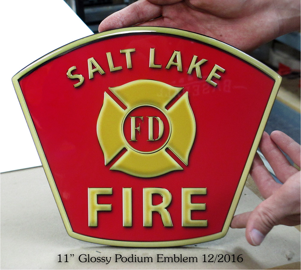 Salt Lake Fire Academy
          podium emblem from Badge Frame