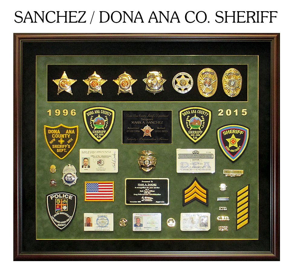 Sanchez - Dona Ana Co. Sheriff - Retirement
              presentation from Badge Frame