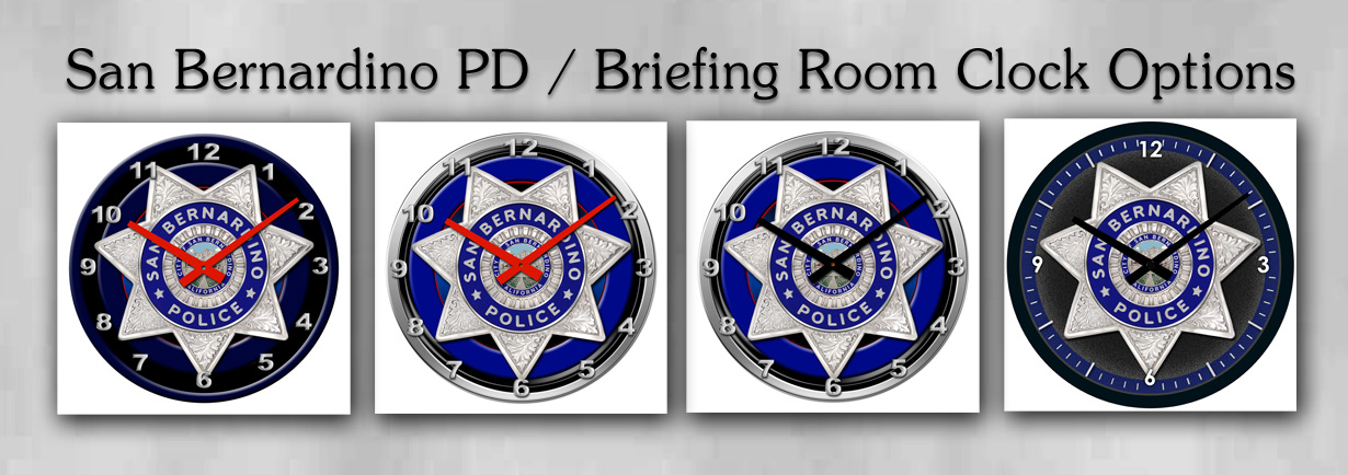 San Bernardino PD / Briefing Room Clock Options