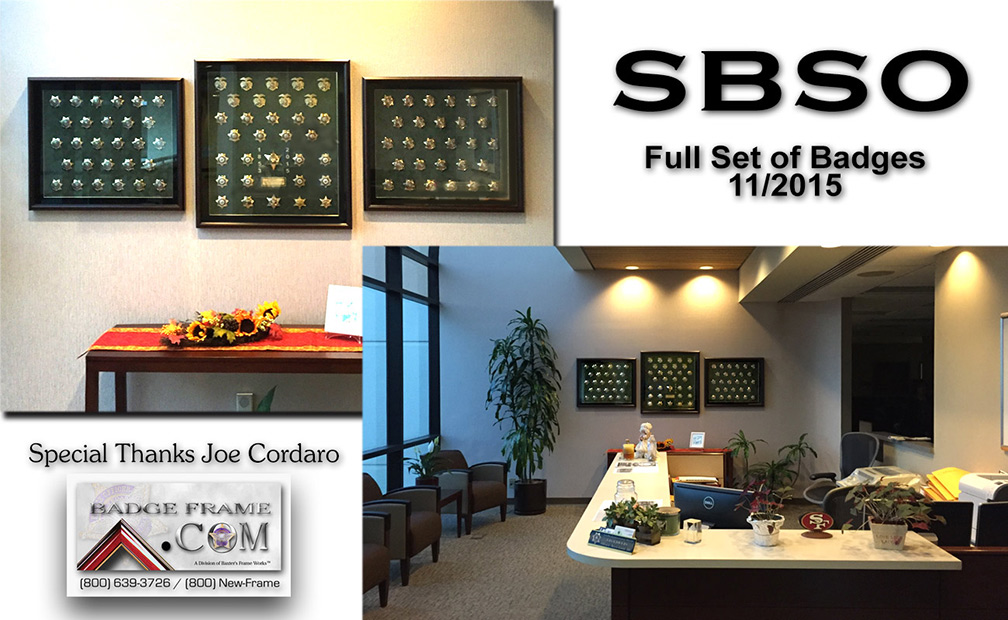 San Bernardino County Sheriff
          - Complete Badge Collection from Badge Frame