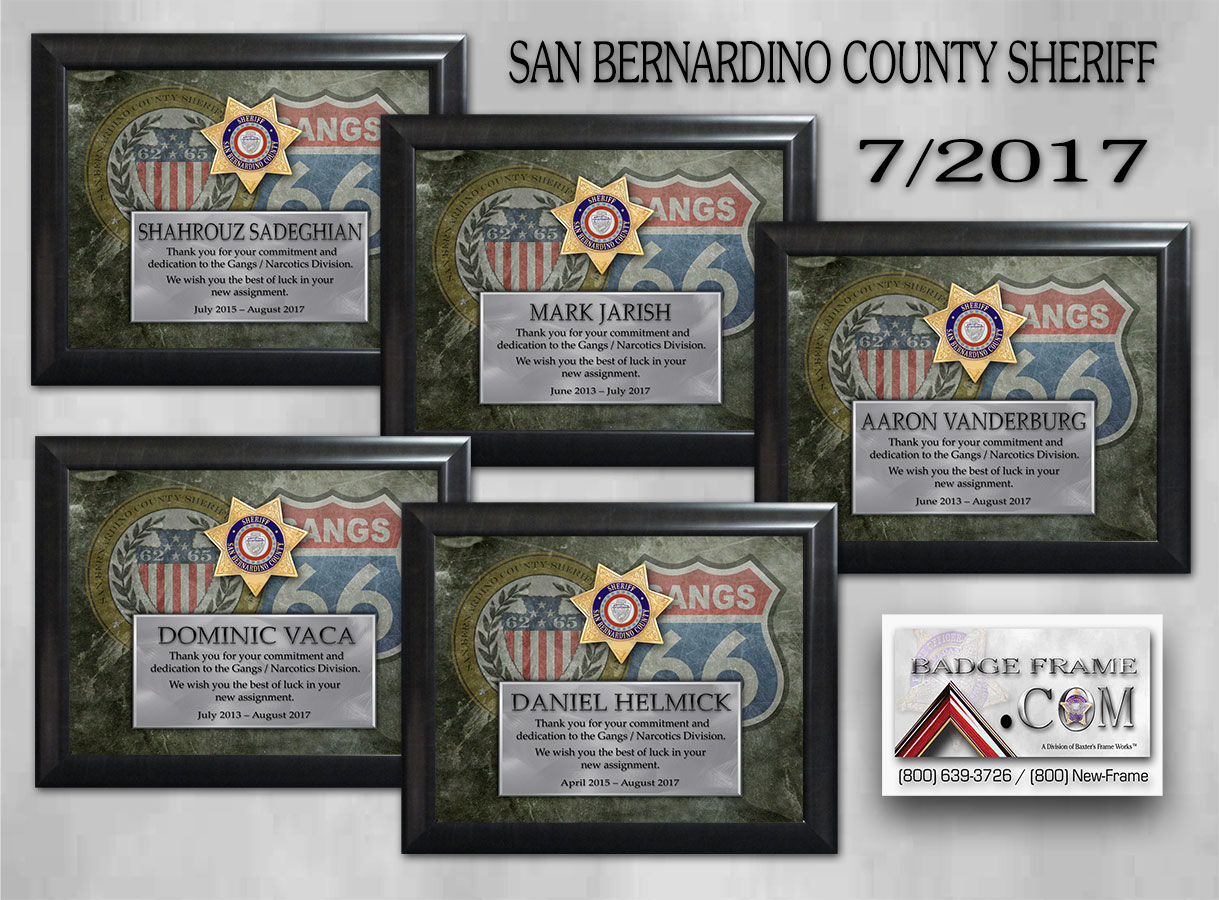 SBSO Gangs
          Unit Recognition from Badge Frame