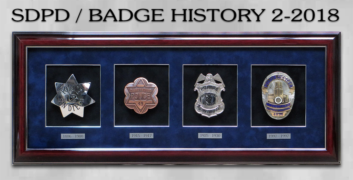 San Diego PD Badge History from Badge Frame