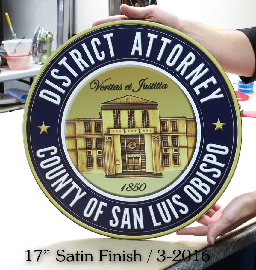 San Louis Obispo - Districy
          Attorney Seal from Badge Frame