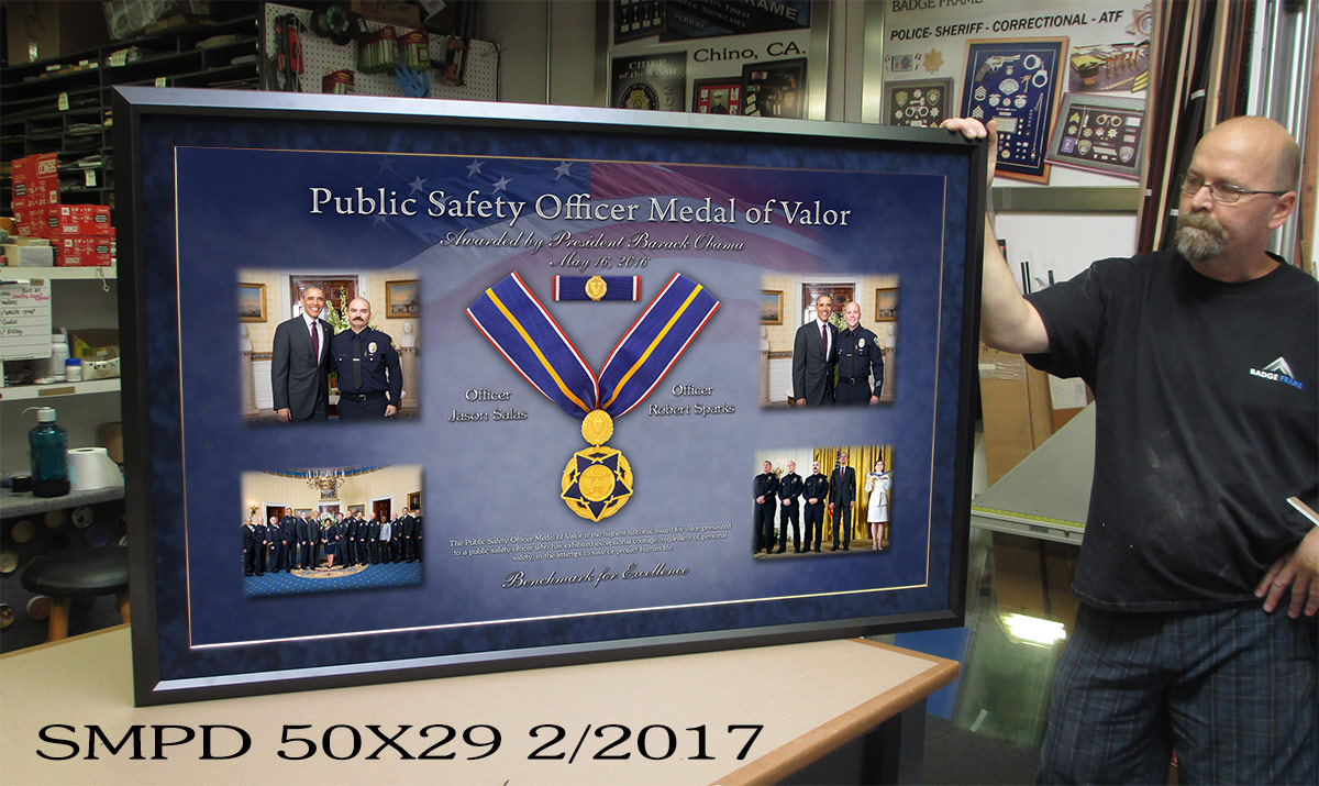 Santa Monica
          PD - Presidential Medal of Valor presentation from Badge
          Frame