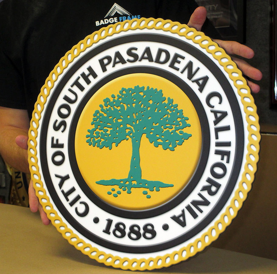 South Pasadena Podium Emblem from Badge Frame