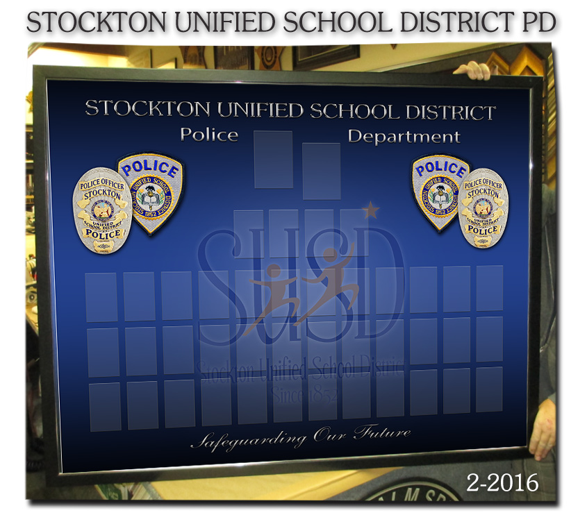 Stockton Unified
                    School District - Organizational Chart from Badge
                    Frame