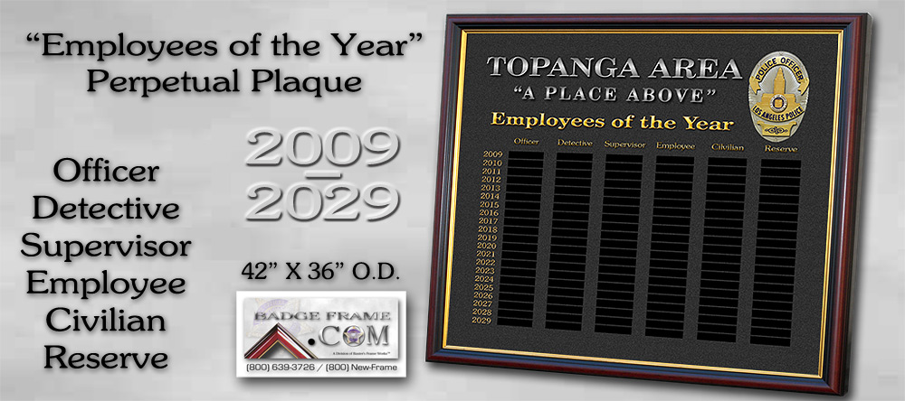 Topanga - LAPD
              Perpetual Plaque