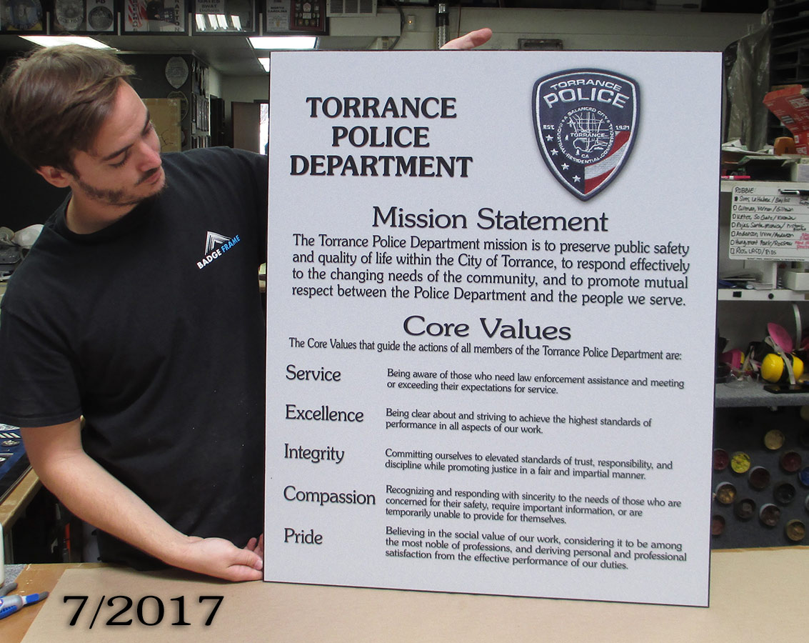 Torrance Police Ethics
                presentation from Badge Frame