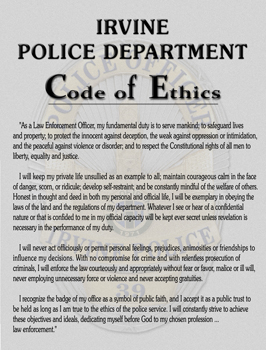 Ethics Mission Statements Core Values Vision Statements From Badge Frame