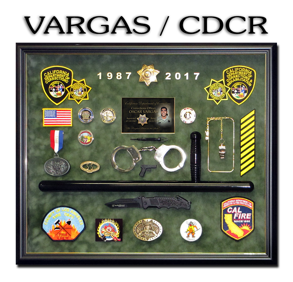 Correctional
          Shadowbox Presentation from Badge Frame for Vargas - CDCR