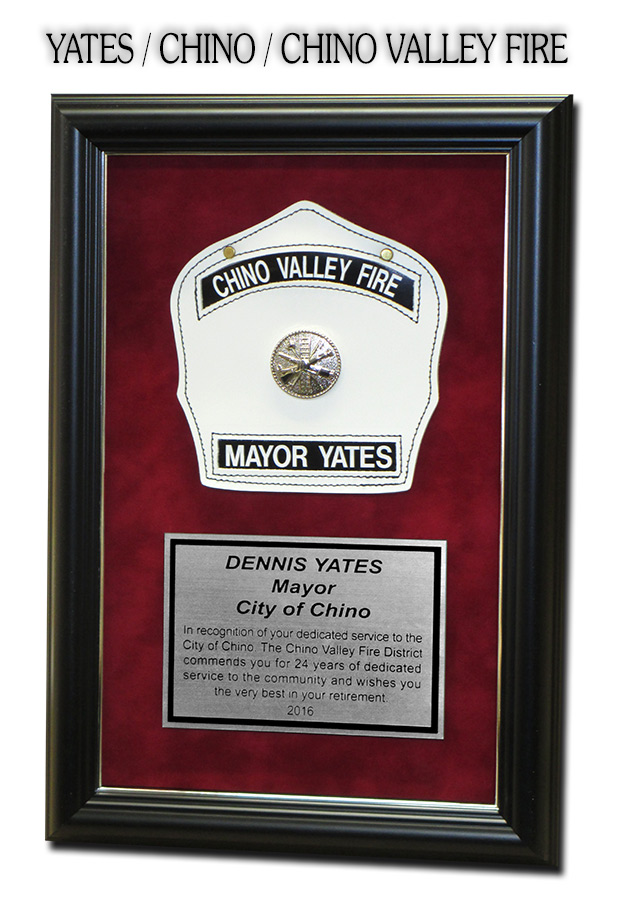 Mayor Yates - Chino CFVD
          Apppreciation from Badge Frame